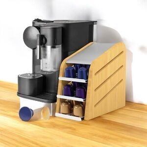 IBXY Nespresso Coffee Capsule Storage Holder for 30 Pods, Bamboo Three Tier NWT
